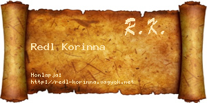 Redl Korinna névjegykártya
